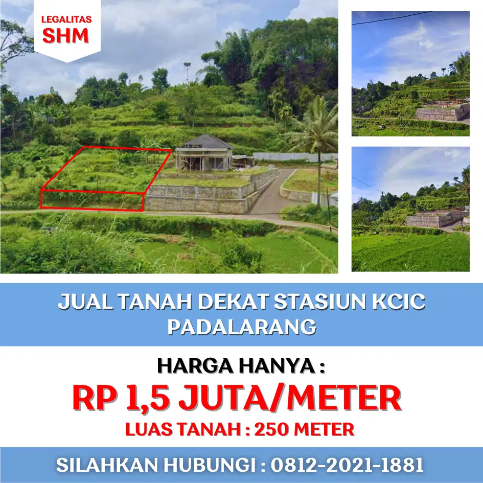 Jual Tanah Dekat Stasiun KCIC Padalarang