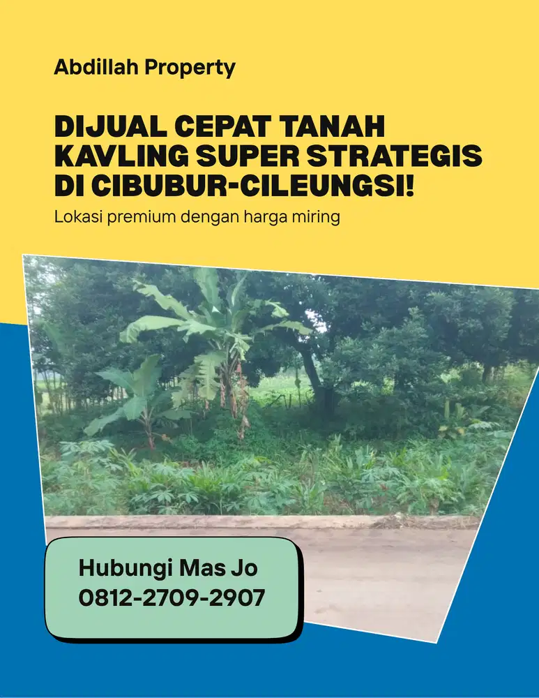 TANAH KAVLING SUPER STRATEGIS DI CIBUBUR-CILEUNGSI!  LOKASI PREMIUM!