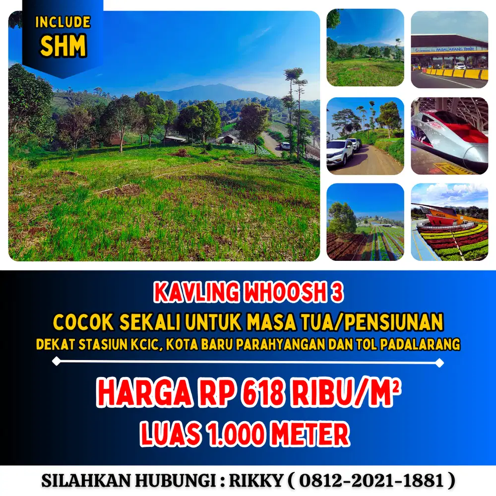 Jual Tanah Murah Di Bandung Dekat Stasiun Kereta Cepat Padalarang