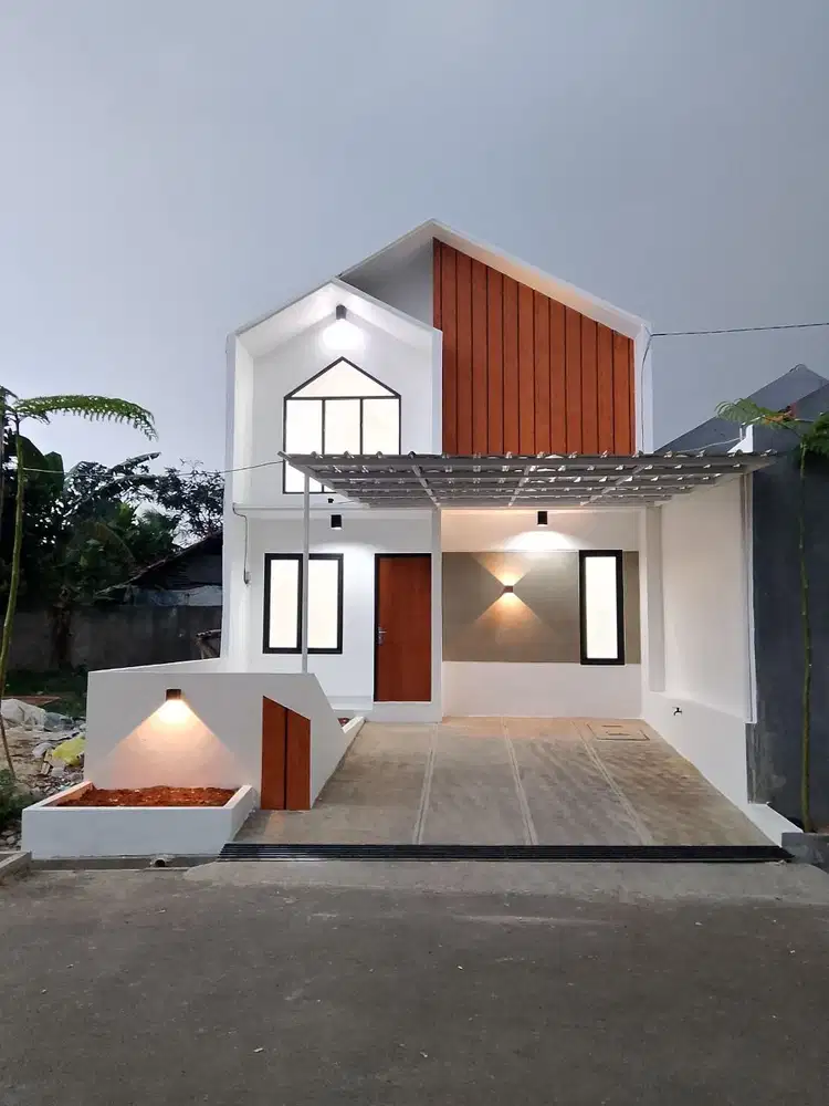 SIAP AKAD Rumah 1 Lantai Scandinavian Mezzanine di Cilodong Depok