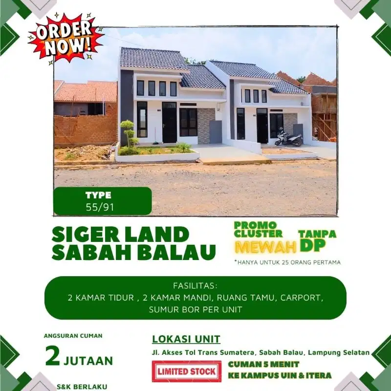 Rumah komersil SIGER LAND SABAH BALAU Strategis