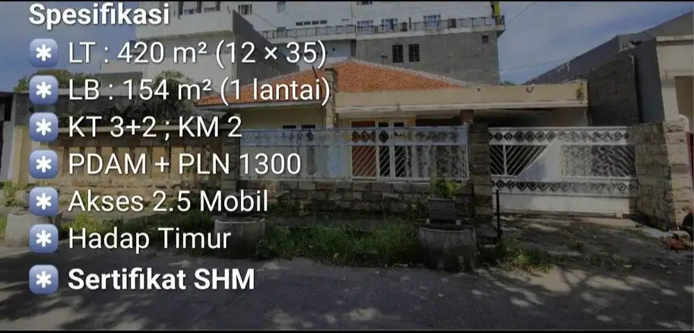 Rumah jual tanah lokasi gayung Kebonsari