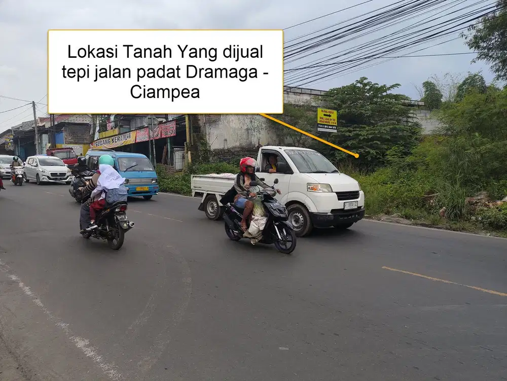 Dijual Cepat Tanah di Tepi Jalan nasional dg traffic yg sangat padat