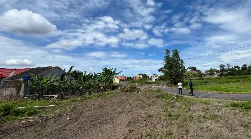 Tanah SHM Pekarangan dengan View Hamparan Sawah di Sleman