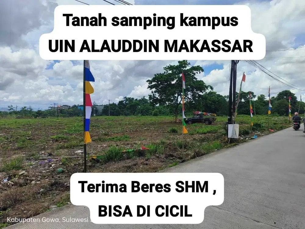 PROMO KAVLING SAMPING KAMPUS UIN,  TERIMA BERES SHM DAN BISA DI ANGSUR