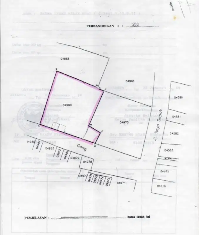 Tanah 820m2 Bonus Bangunan Rumah Kost dan Kontrakan di Lenteng Agung