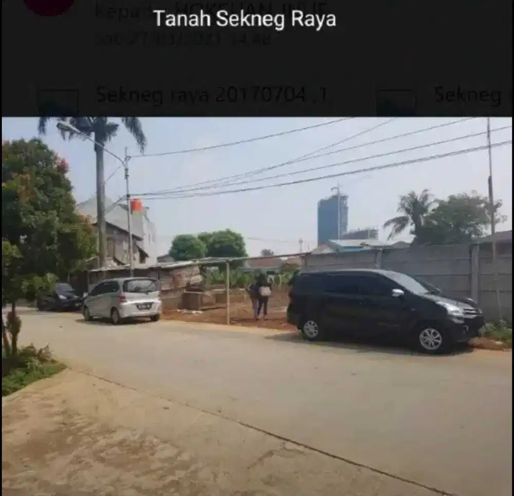 Tanah Murah BU Jl. Sekneg Raya 3,385 m2 Strategis Cikokol Tangerang