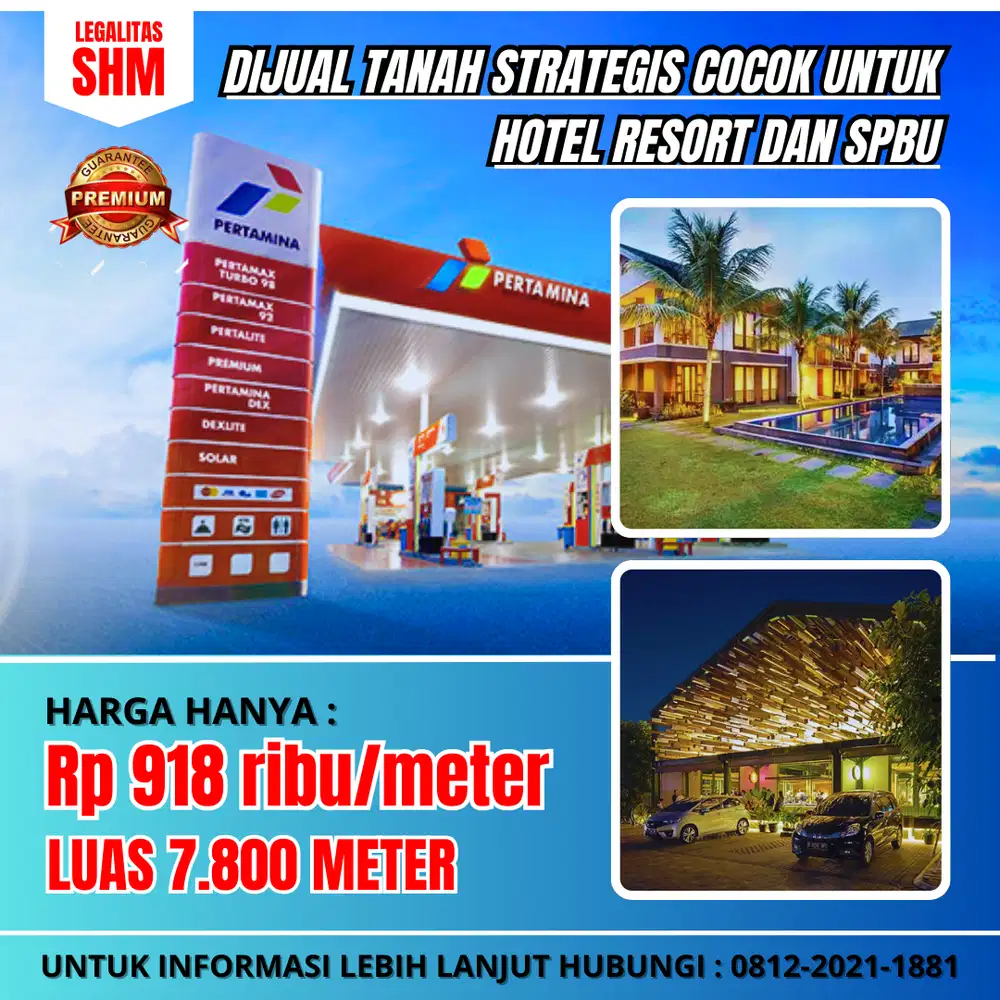 Jual Tanah Strategis Cocok Untuk Bisnis Pom SPBU Dan Hotel