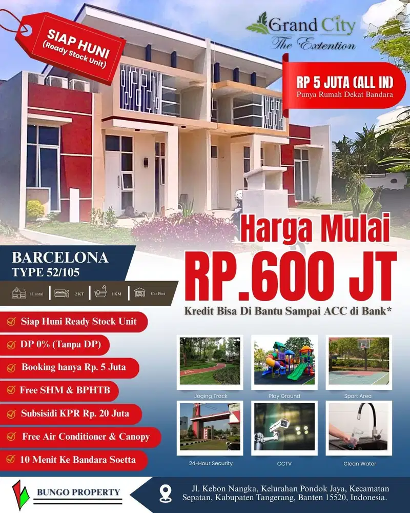 Hunian mewah dan luas tanah yg lumayan besar dengan harga terjangkau