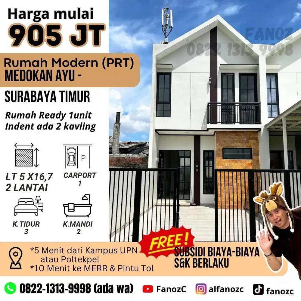 rumah rungkut surabaya, rumah minimalis, jual rumah surabaya, rumah 2 lantai