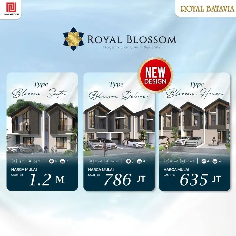 Royal Batavia Cluster Blosssom Type Deluxe Tanah 72m²