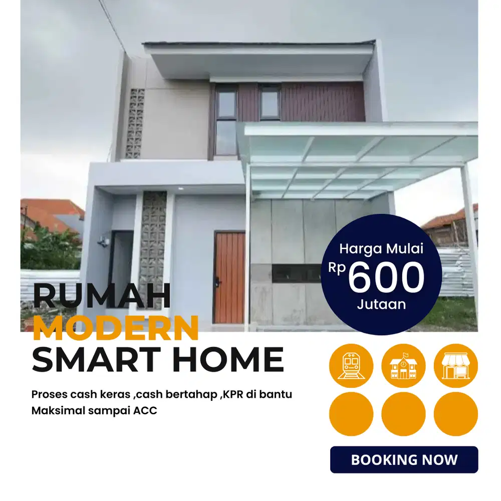 Rumah modern peroses mudah dp ringan