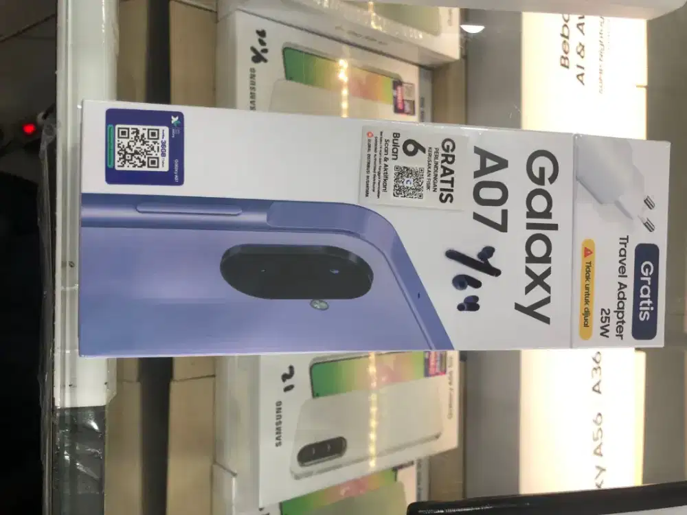 SAMSUNG GALAXY A07 LTE 4/64GB + FREE ADAPTOR 25W+ GARANSI RESMI 1TAHUN