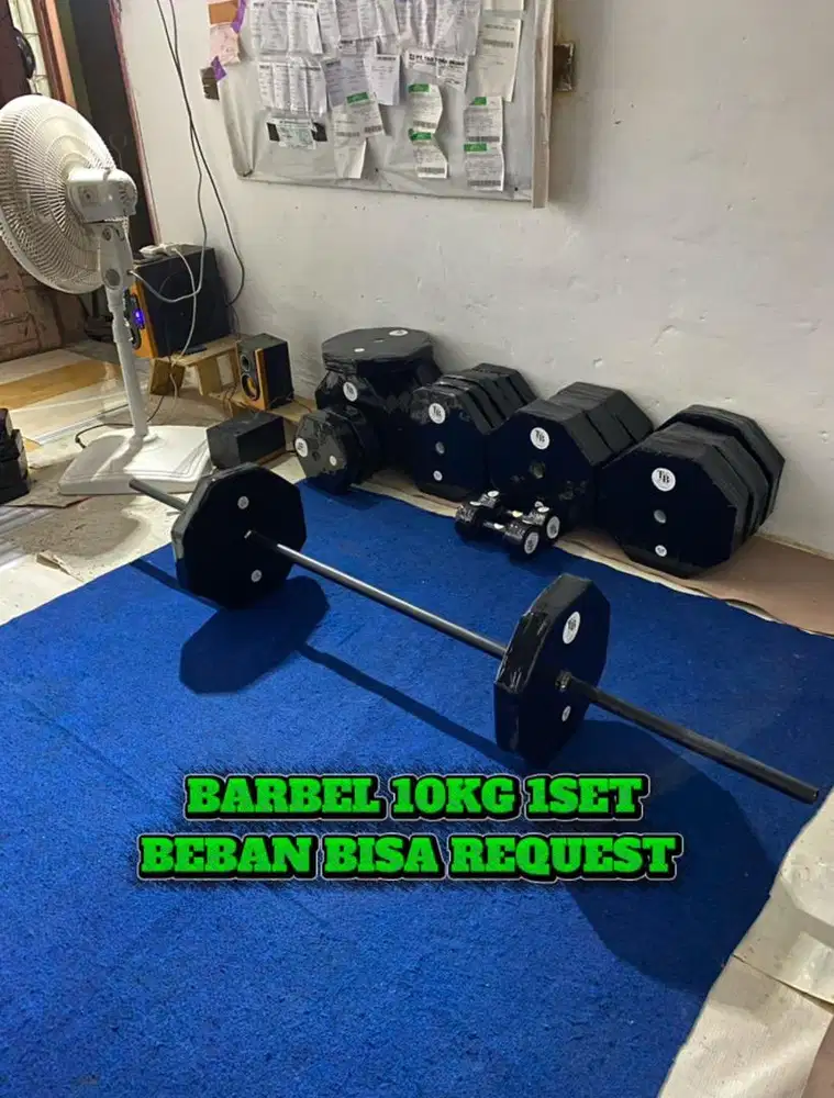 BARBEL 10KG BONGKAR PASANG BISA REQUST