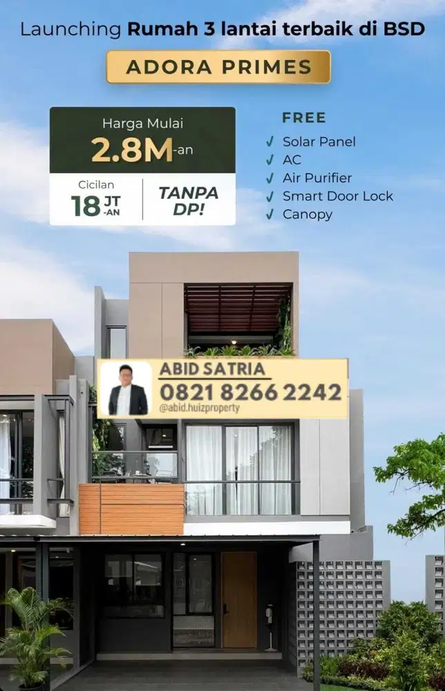 TERRAVIA ADORA PRIME BSD CITY 7X12 3 LANTAI