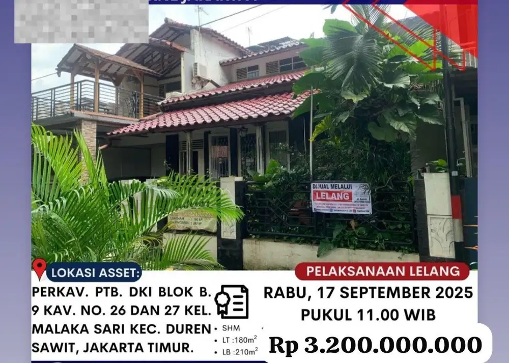 Djual murah rumah mewah di malaka sari jaktim