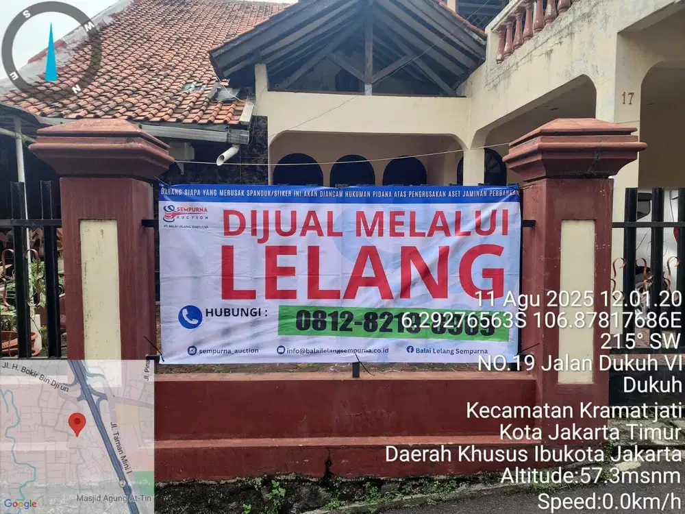 Dilelang rumah di kramat jati, jakarta timur