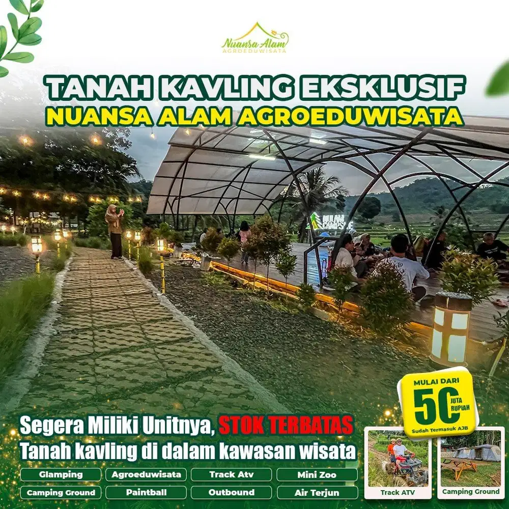 Tanah kavling paling besar di bogor timur hanyq di Nuansa alam agroedu