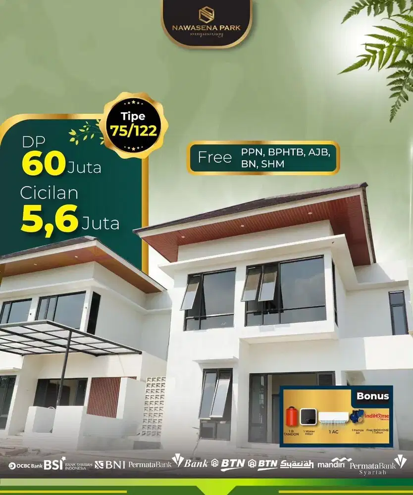 RUMAH 2 LANTAI NGALIYAN DEKAT BSB CITY