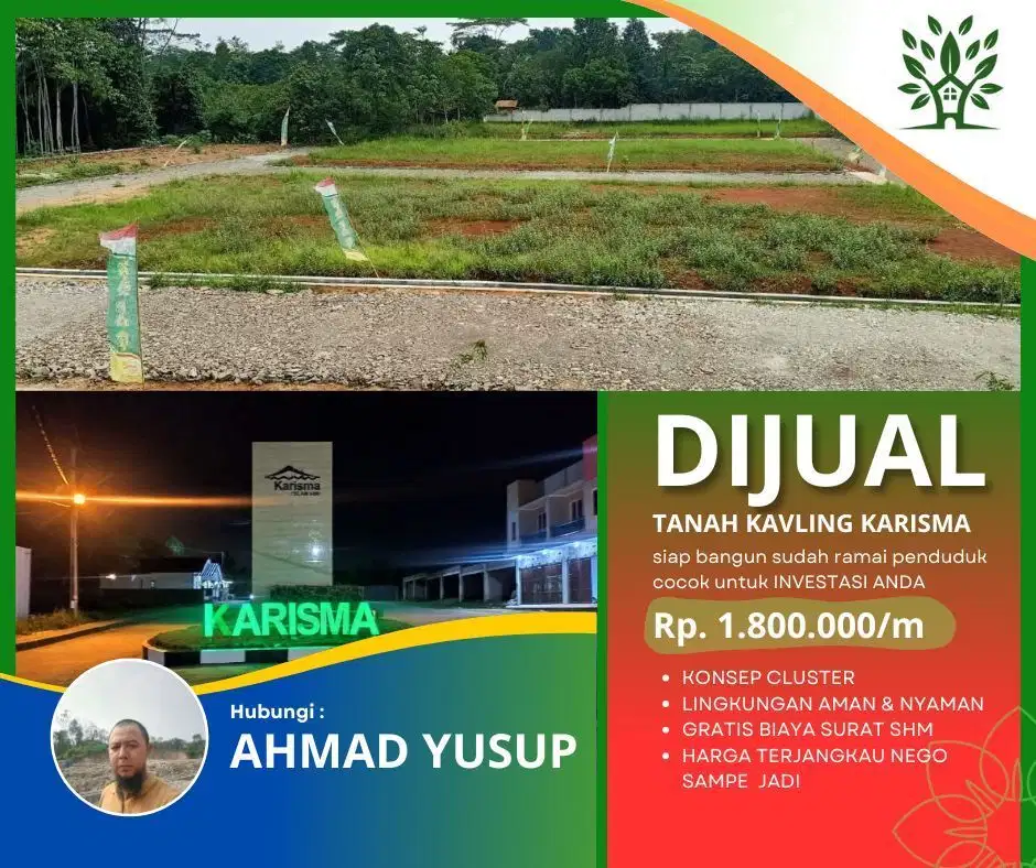 TANAH KAVLING TURUN HARGA 267m2 DI KOTA SERANG KONSEP CLUSTER