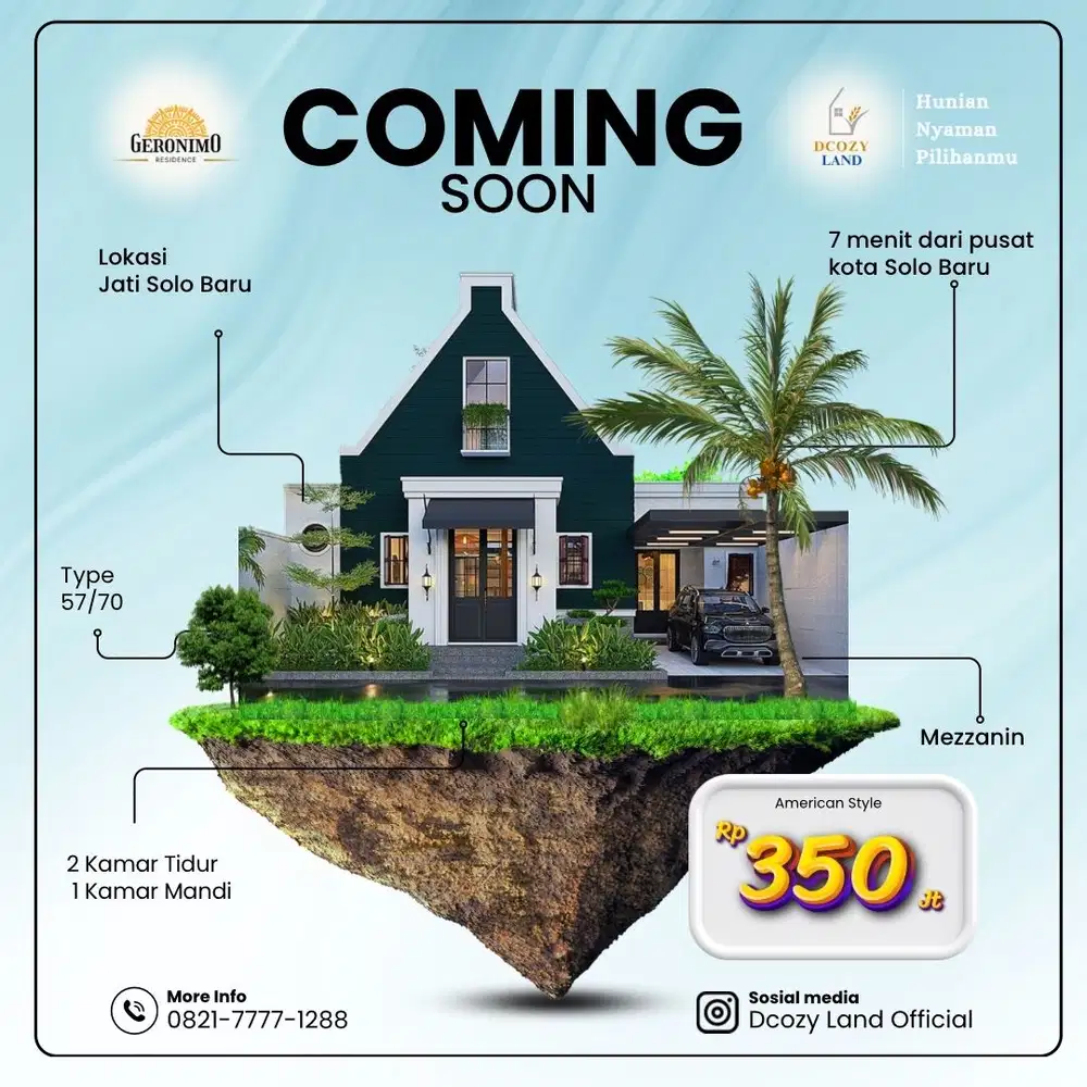 Segera di pasarkan rumah model american di gatak 5 menit ke solo baru