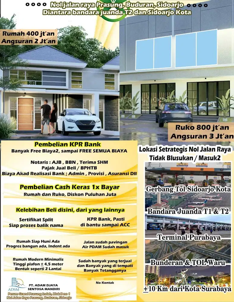 Rumah murah shm grand prasung indah buduran sidoarjo