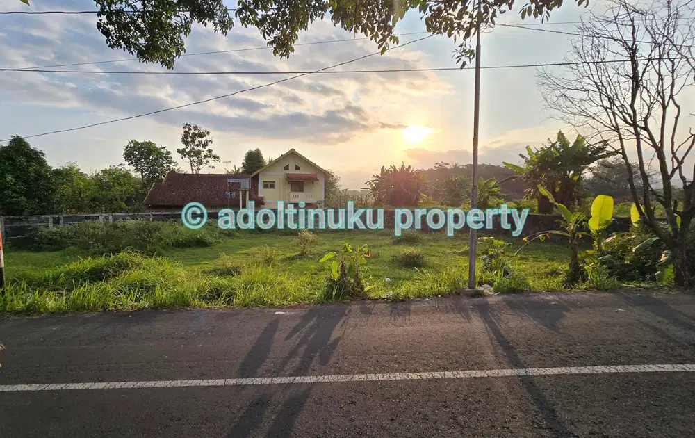 Tanah tengah kota, lebar muka 50 m, tepi jalan utama di kota Magelang