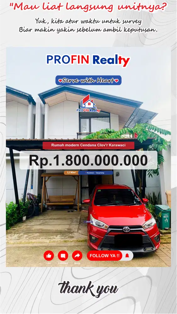 Dijual Rumah Cluster Cendana  Lippo Karawaci