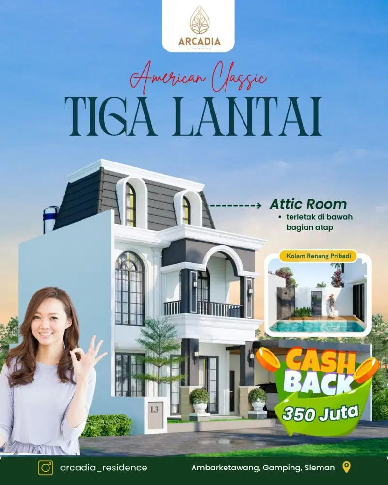 Free Private Pool: Dijual Rumah Dalam Perum di Sleman Jogja, SHM IMB