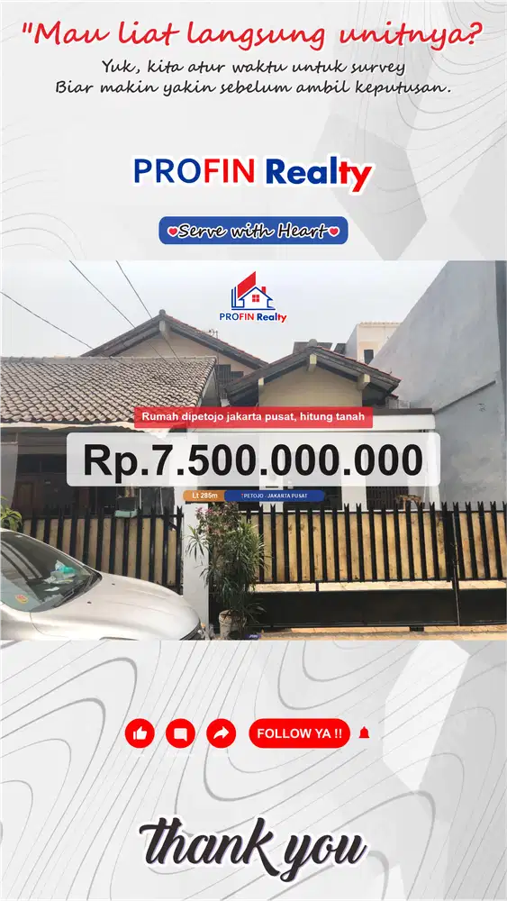 Rumah Tua Lokasi Emas Dekat Tanah Abang  Hitung Tanah Saja