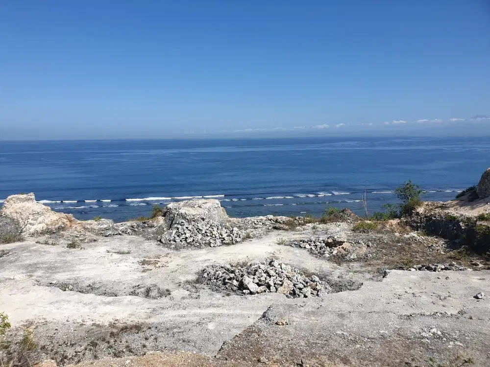 Dijual tanah los tebing dan pantai di pantai Bingin, Uluwatu