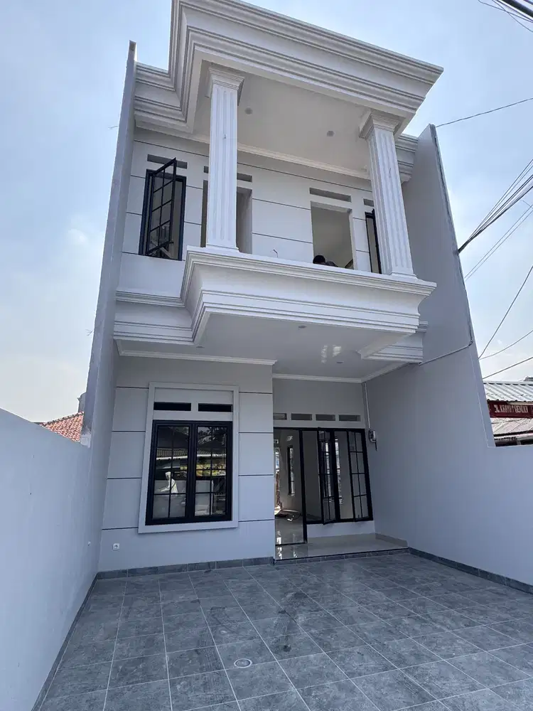 Rumah mewah 2 lantai bebas banjir 10 menit stasiun pondok Cina