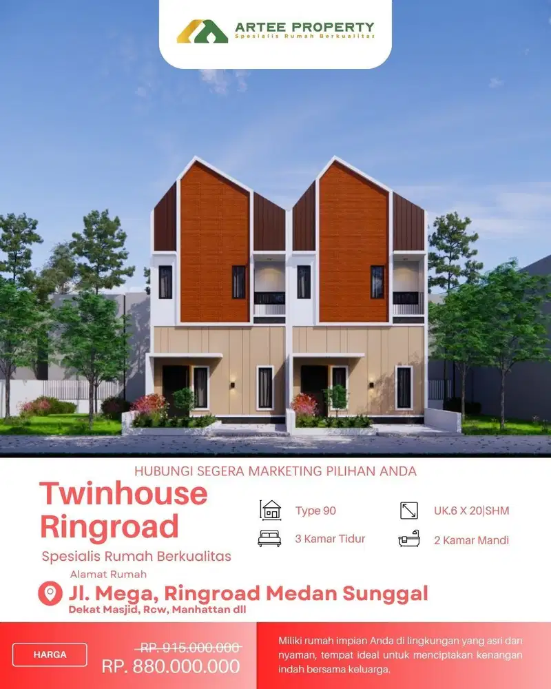 EXCLUSIVE HANYA 2 UNIT PROMO RUMAH DI DEPAN RINGROAD CITIWALK