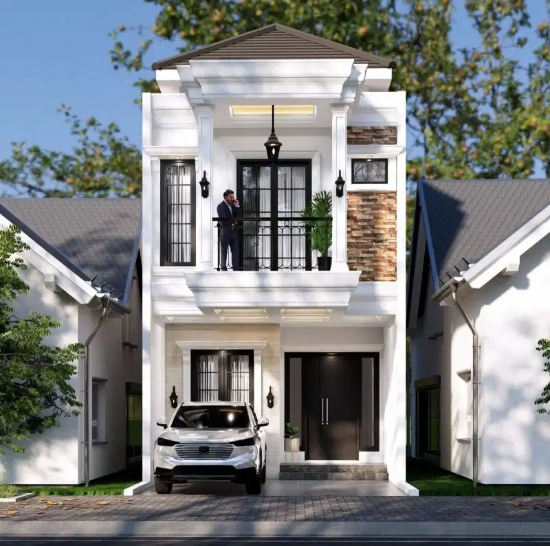 SEMUA DI BAYARIN DEVLOPER! RUMAH KLASIK FULL BATA MERAH PINGGIR JALAN