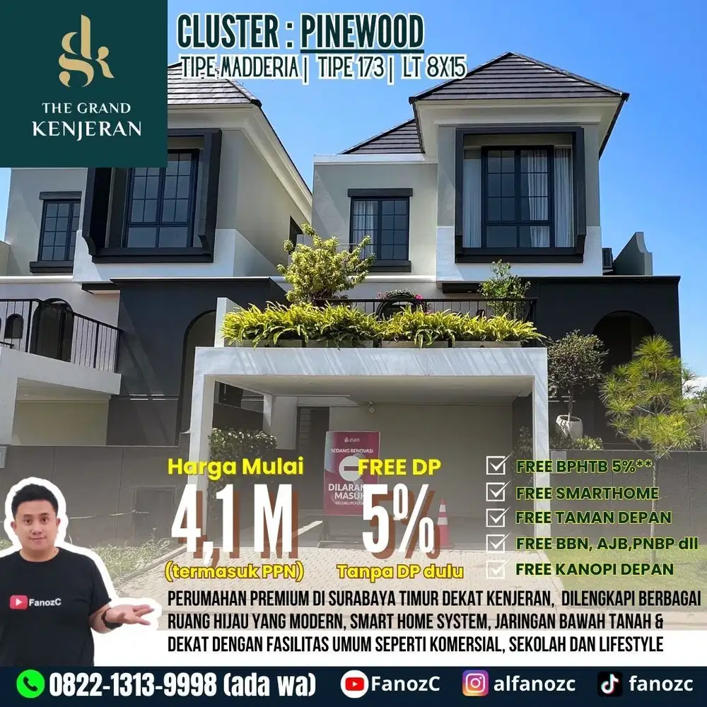 jual rumah surabaya, the grand kenjeran, rumah 3 lantai, rumah modern
