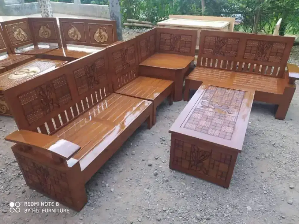 Meja kursi ukir jati Jepara