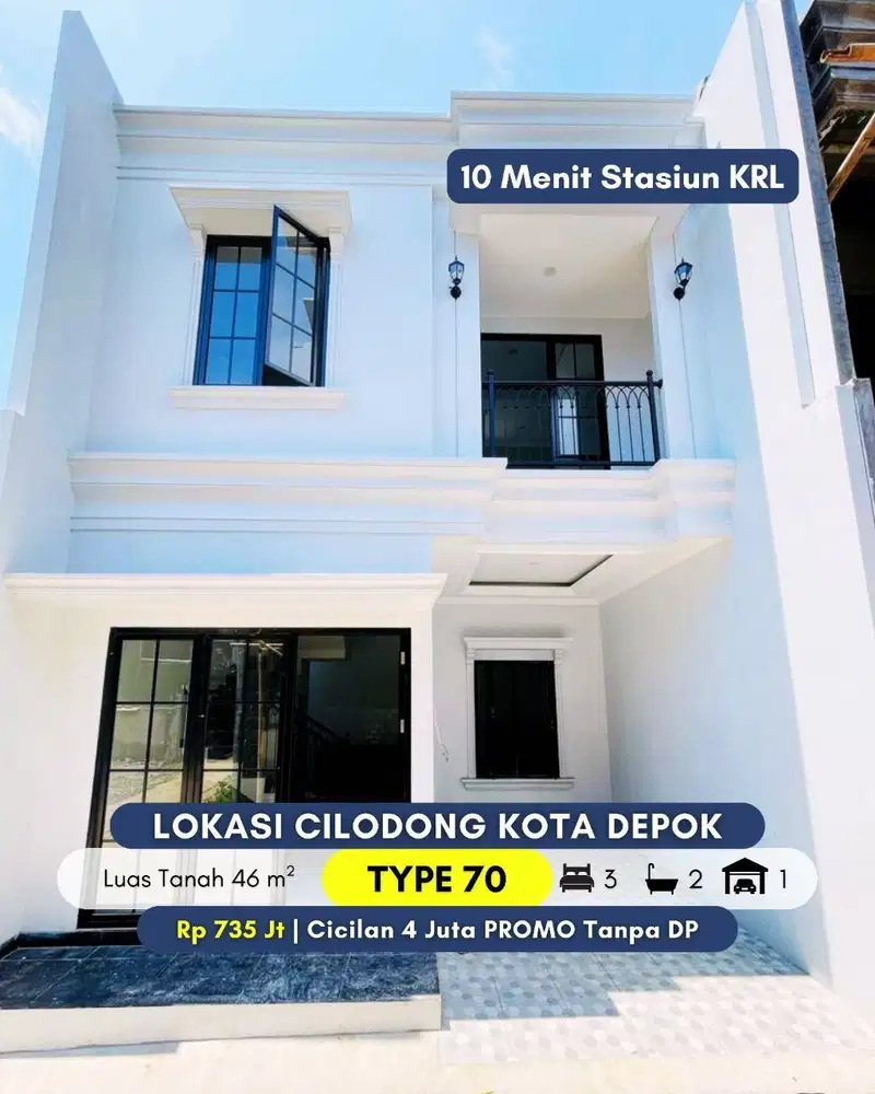Rumah Cilodong Depok Dekat Stasiun 3jt Sudah Termasuk Biaya