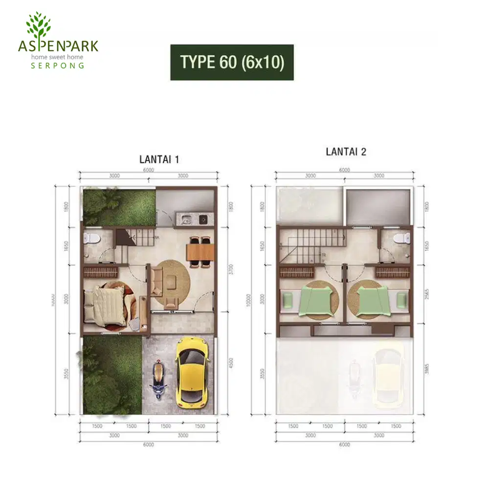 Rumah 2 Lantai Siap Huni di Aspenpark Serpong