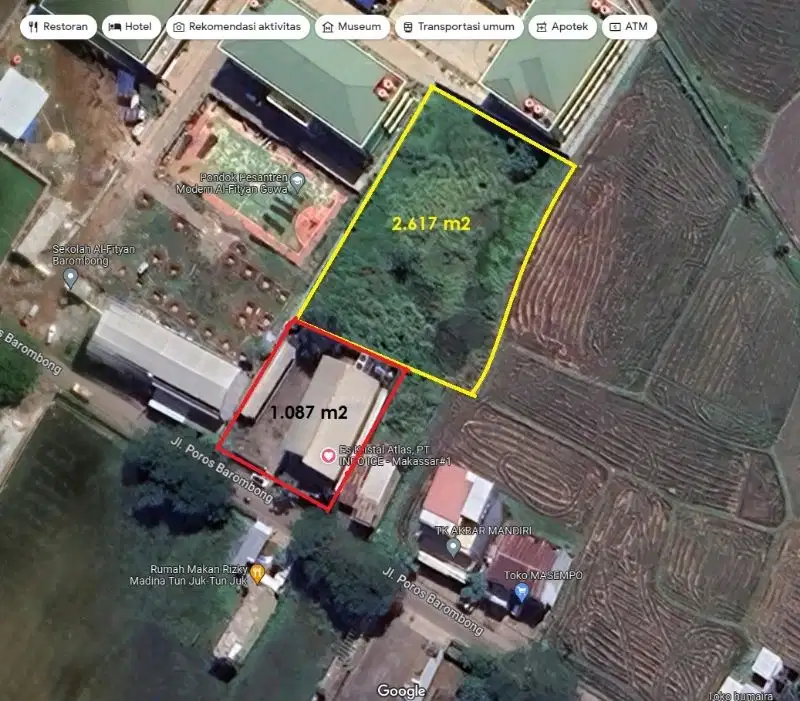 Dijual Lahan Tanah Barombong.Terjangkau