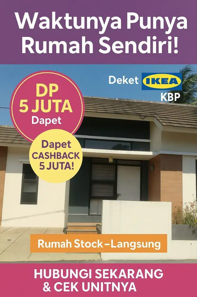 Rumah Minimalis dekat IKEA  Kota Baru Parahyangan Padalarang