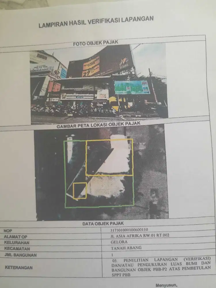 Dijual Bangunan di Senayan (Sebrang Senayan City Persis)