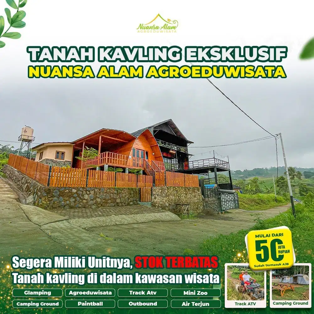 Tanah kavling murah di Bogor timur jalur puncak 2