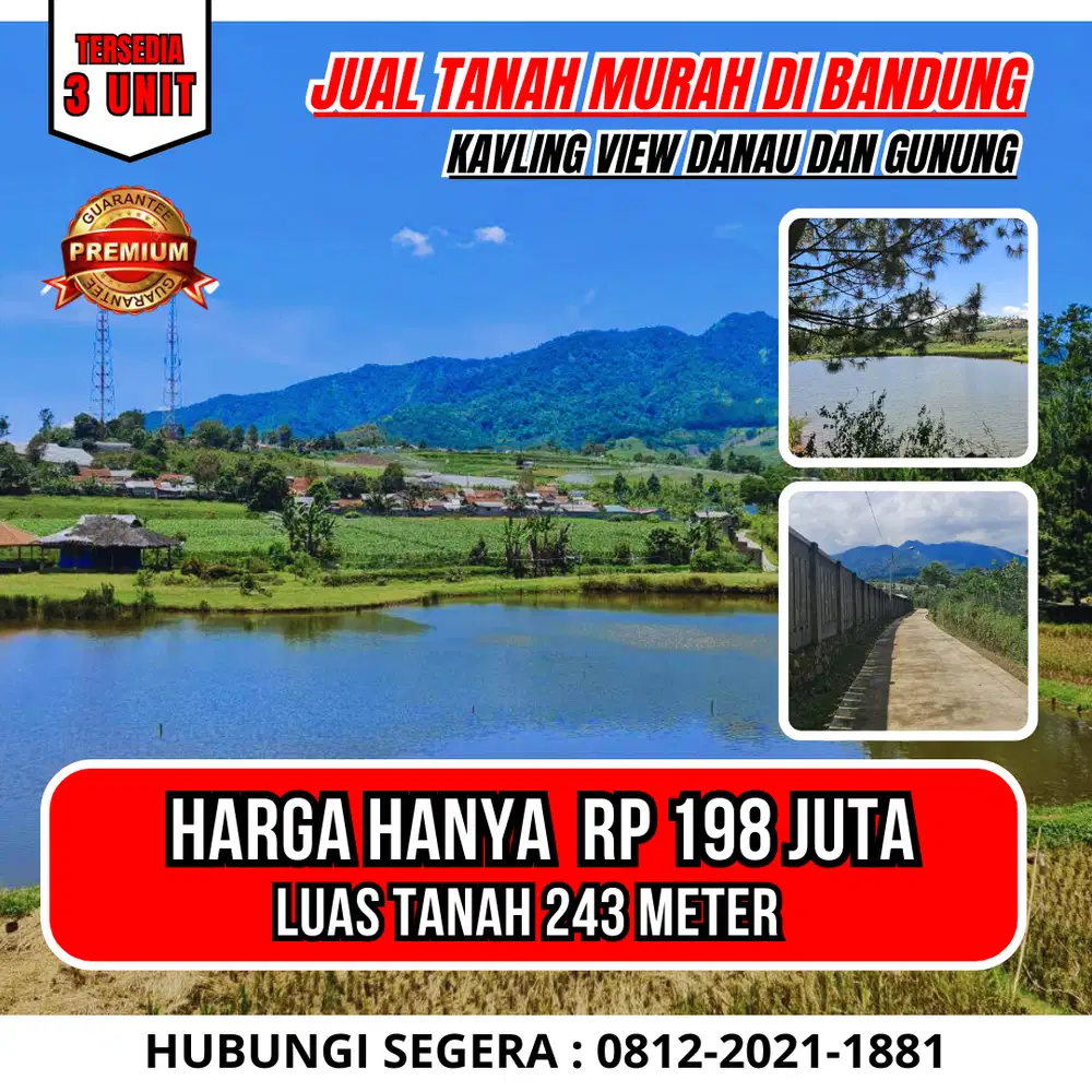 Jual tanah murah di Bandung View danau dan Gunung