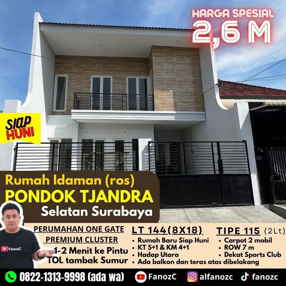 jual rumah pondok candra, rumah pokcan, rumah modern, rumah pondok tjandra,