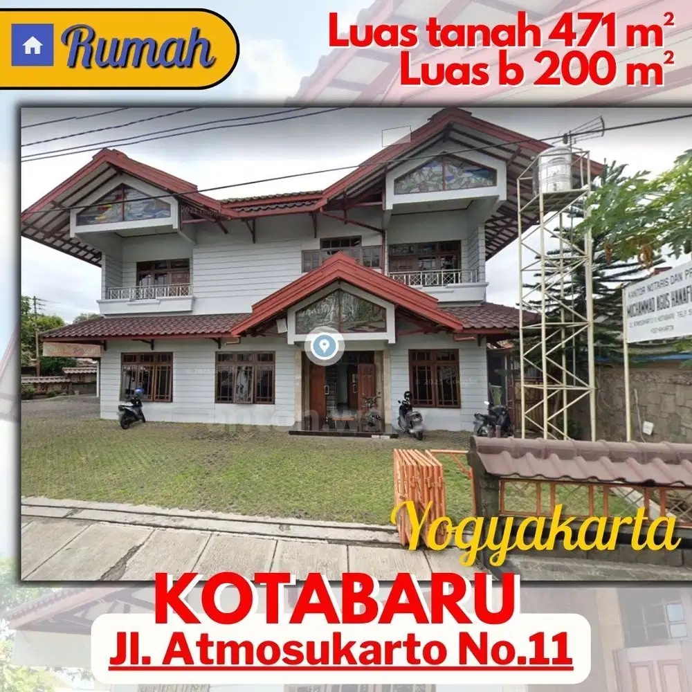 Rumah Bagus KOTABARU Yogyakarta parkir luas Lt 471 m² LB 200 m SHM-IMB