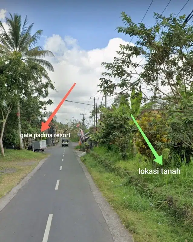 tanah di ubud depan padma resort