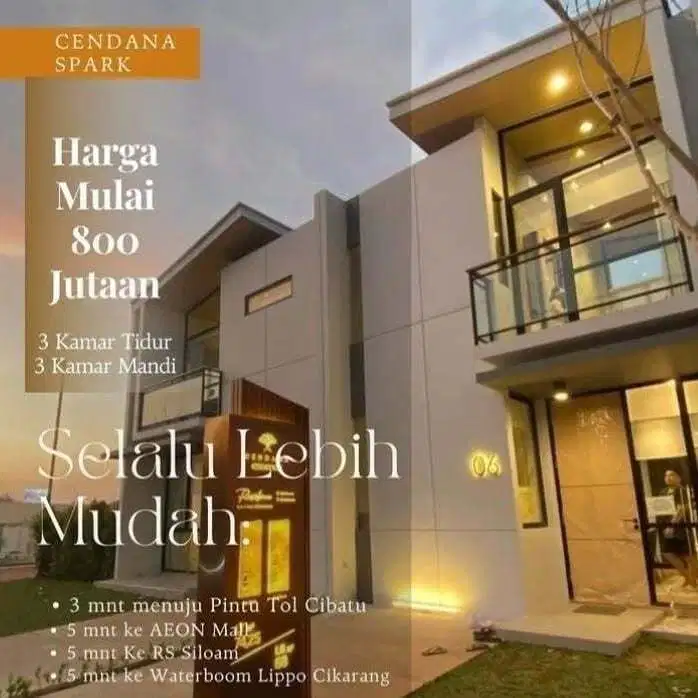 CLUSTER CENDANA SPARK AT LIPPO CIKARANG DEKAT TOL