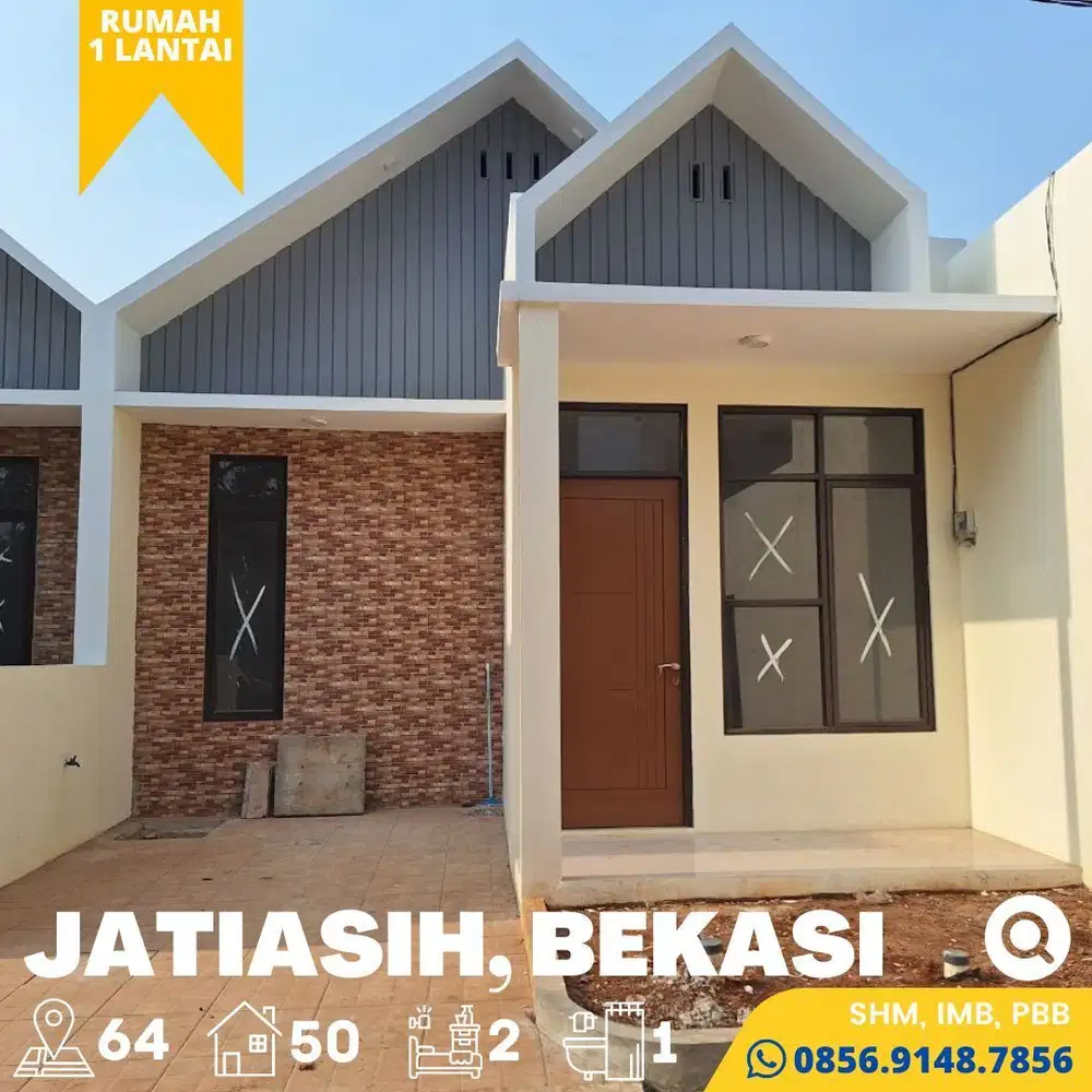 Rumah dijual Baru Cluster Jatiasih, Bekasi Dekat ke Galaxy, Pekayon