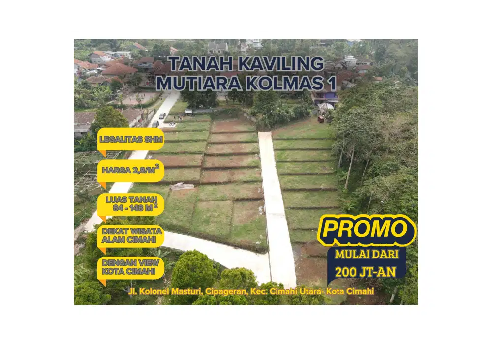 Tanah Kavling siap bangun daerah Cimahi legalitas SHM