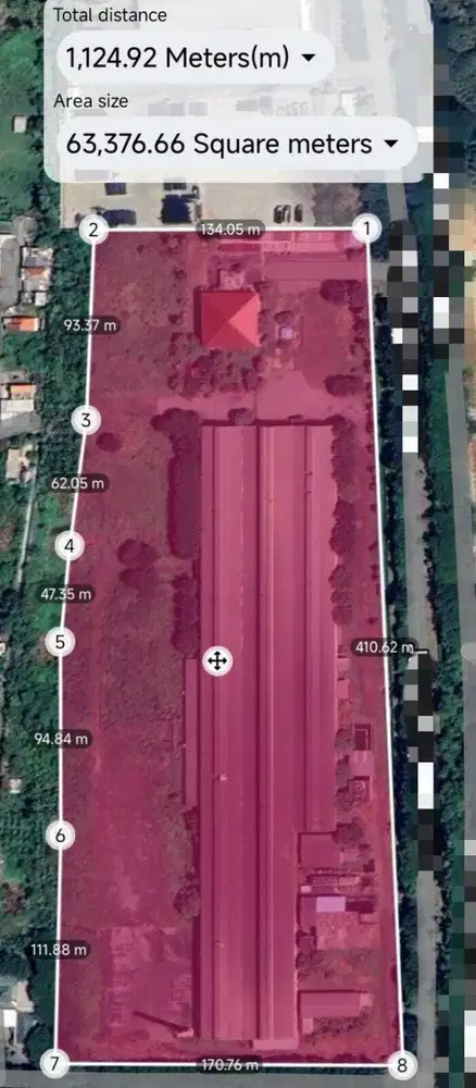 Ex pabrik hitung tanah 6 ha gresik